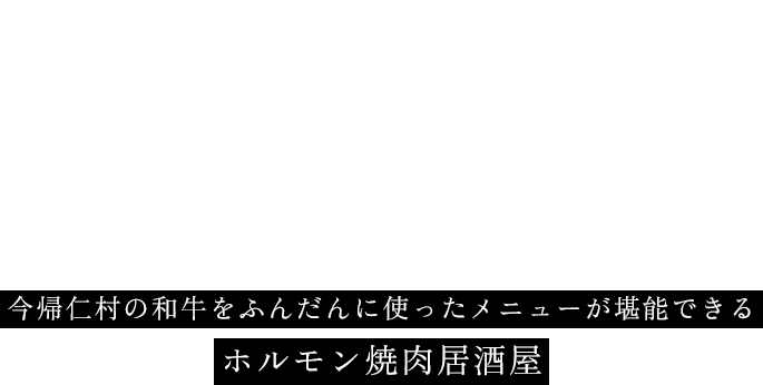 今帰仁村の和牛をふんだんに使ったメニューが堪能できるホルモン焼肉居酒屋