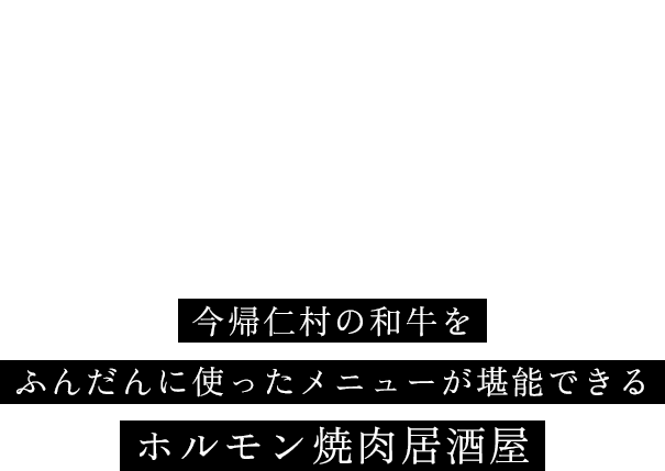 今帰仁村の和牛をふんだんに使ったメニューが堪能できるホルモン焼肉居酒屋